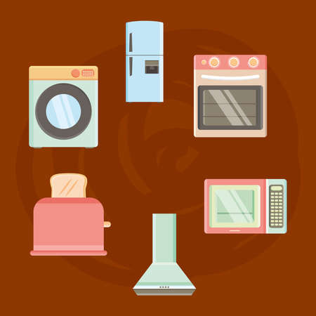 kitchen devices designのイラスト素材