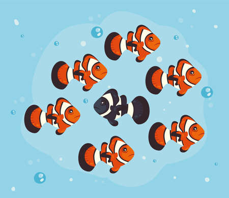 clownfishes set designのイラスト素材