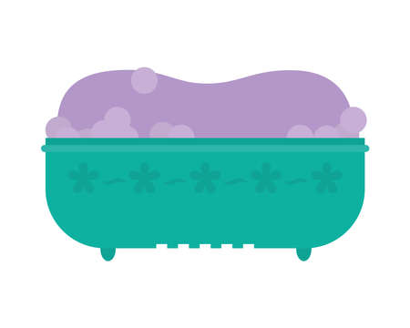 bathtub with bubblesのイラスト素材