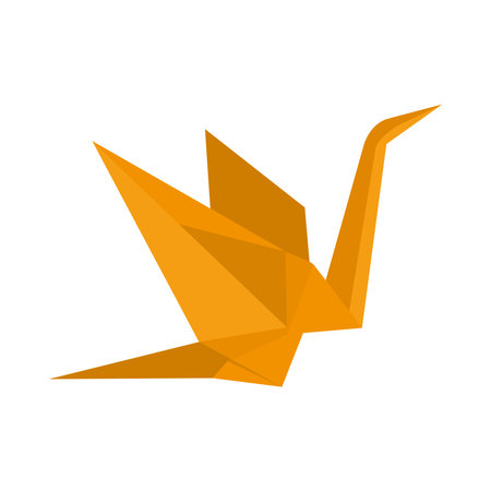 origami bird iconのイラスト素材
