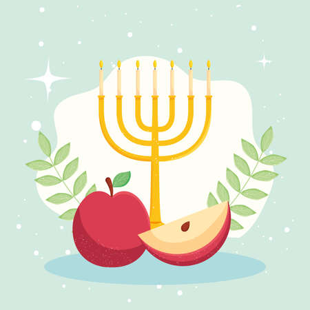 chandelier and fruitsのイラスト素材