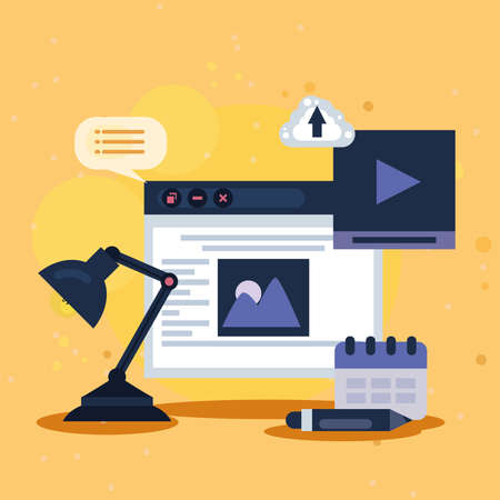 template web designのイラスト素材