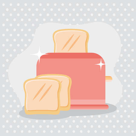 bread toaster machineのイラスト素材