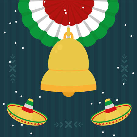 mexican hats and bellのイラスト素材