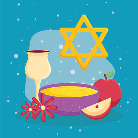 star and jewish iconsのイラスト素材