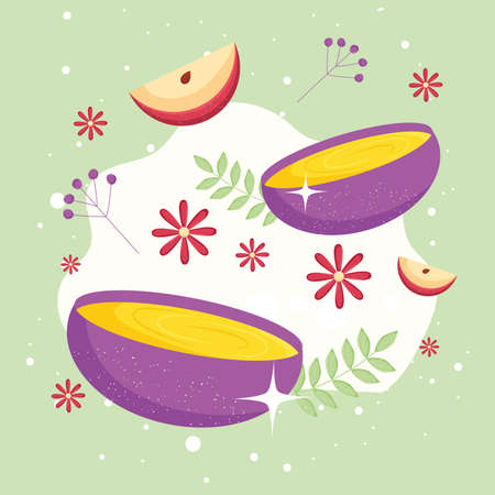 honey and fruitsのイラスト素材