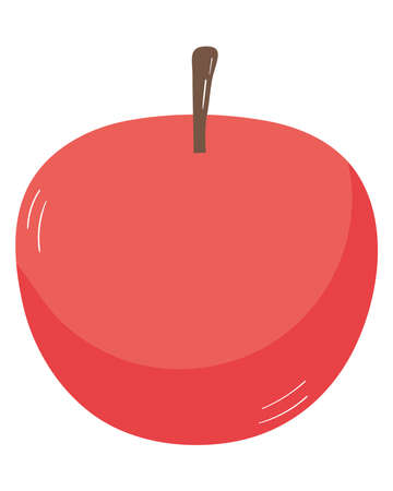 apple fruit iconのイラスト素材