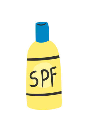 sunscreen cream bottleのイラスト素材