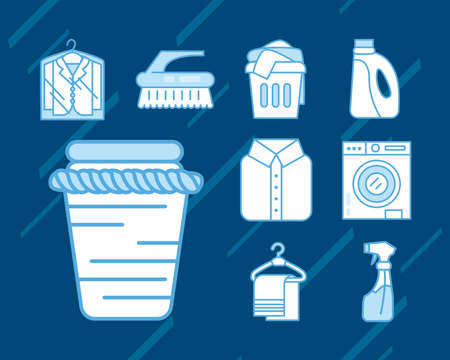 set laundry service iconsのイラスト素材