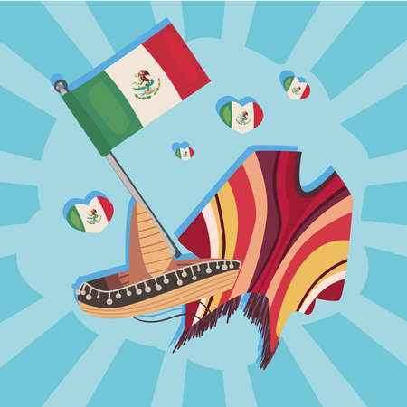 mexican celebration posterのイラスト素材