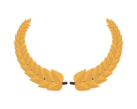 golden laurel wreathのイラスト素材