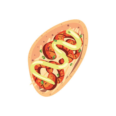 traditional mexican tacoのイラスト素材