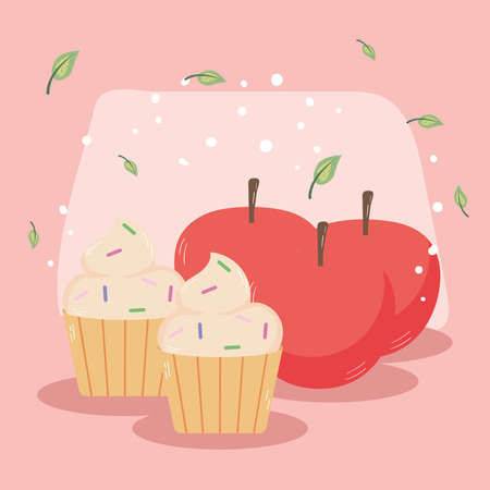 apples and cupcakesのイラスト素材