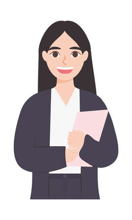 cartoon businesswoman iconのイラスト素材