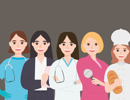 women professions illustration