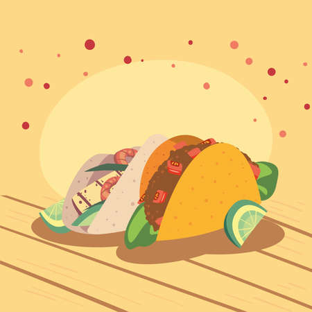 tacos and lemonのイラスト素材