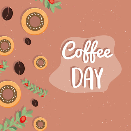 coffee day posterのイラスト素材