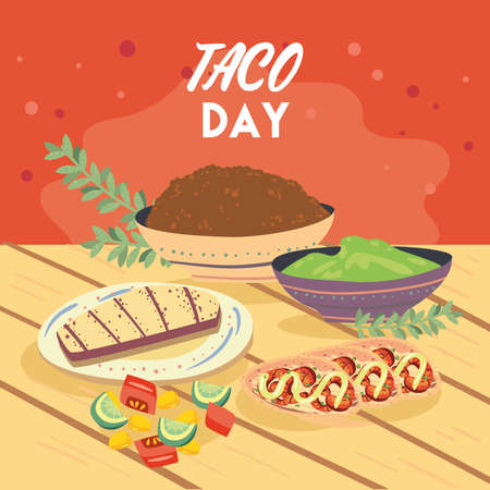taco day posterのイラスト素材