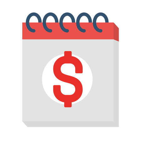 calendar with money symbolのイラスト素材