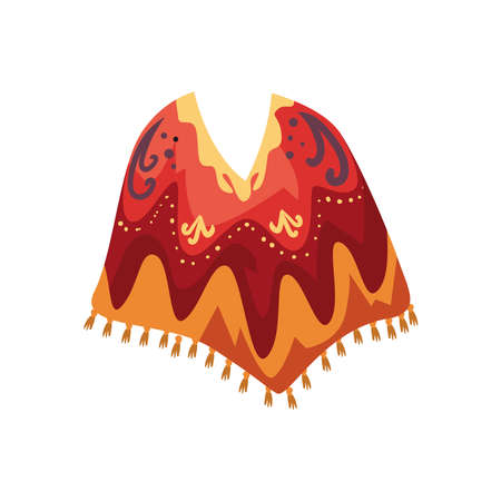 mexican poncho iconのイラスト素材