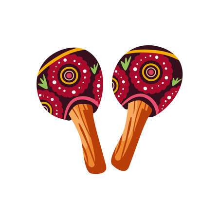 mexican maracas iconのイラスト素材