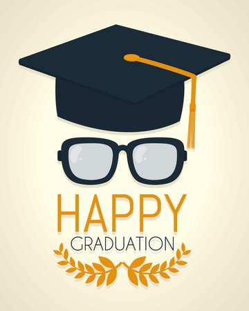 happy graduation designのイラスト素材