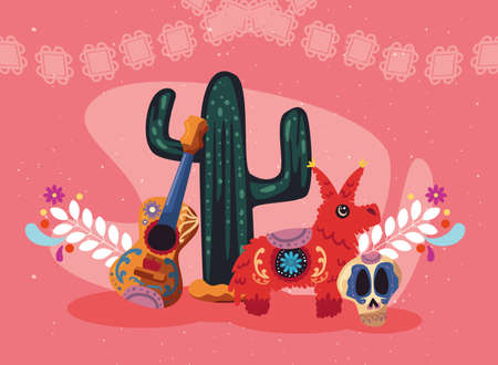 Day of the dead icon collectionのイラスト素材