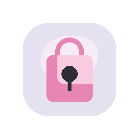 Security pink padlockのイラスト素材