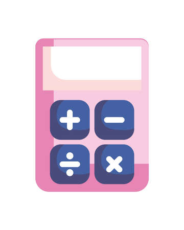 pink calculator toolのイラスト素材