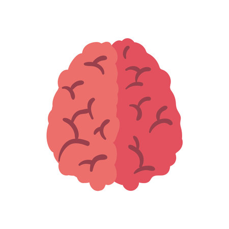 pink brain iconのイラスト素材