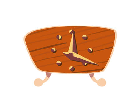 wood clock iconのイラスト素材