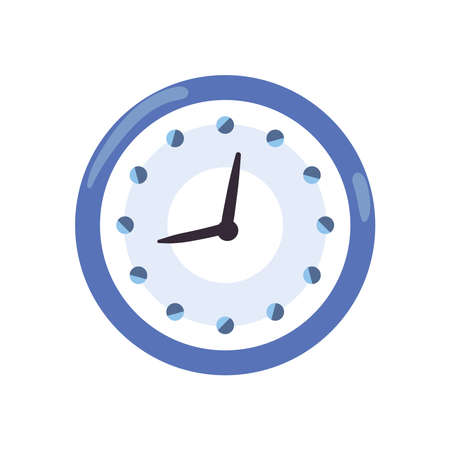 blue clock iconのイラスト素材