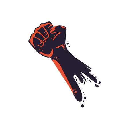 Protest painted fistのイラスト素材