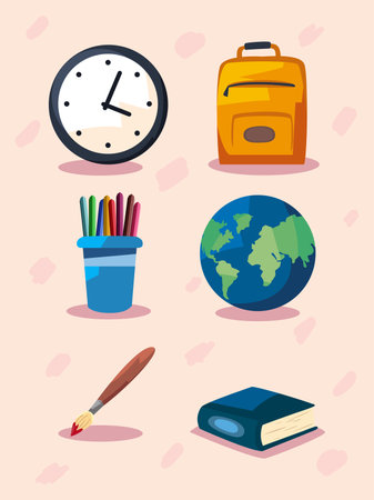 school symbol collectionのイラスト素材