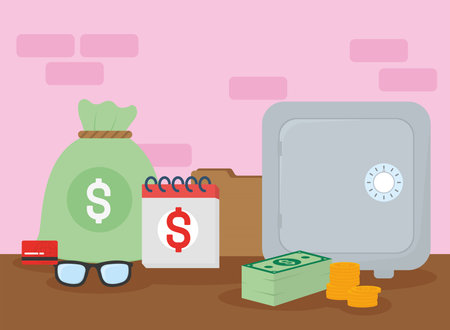 Tax and money icon collectionのイラスト素材