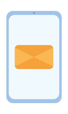 cellphone with envelopeのイラスト素材