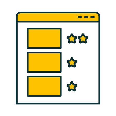 browser with stars ratingのイラスト素材