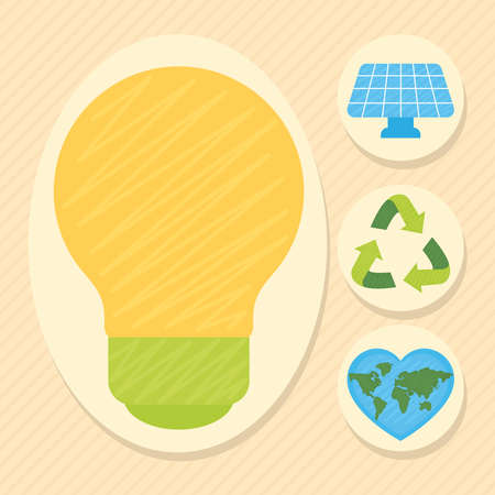 sustainable icon setのイラスト素材