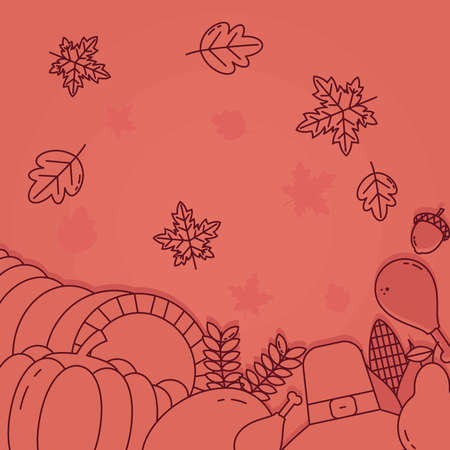 thanksgiving illustration designのイラスト素材