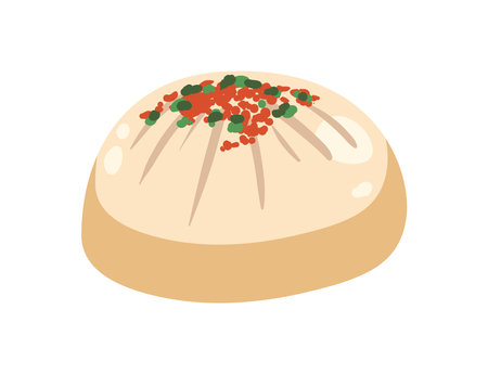 taiwanese dumpling foodのイラスト素材