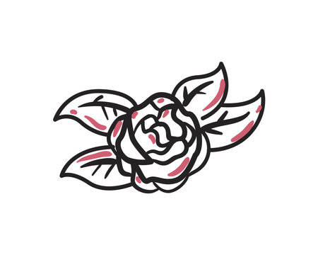 Isolated rose flowerのイラスト素材