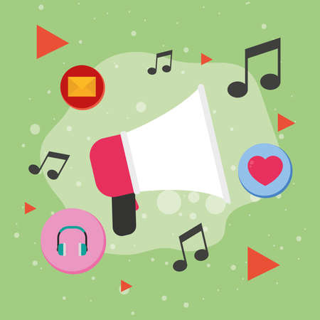 megaphone speaker iconのイラスト素材