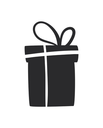 silhouette of gift boxのイラスト素材