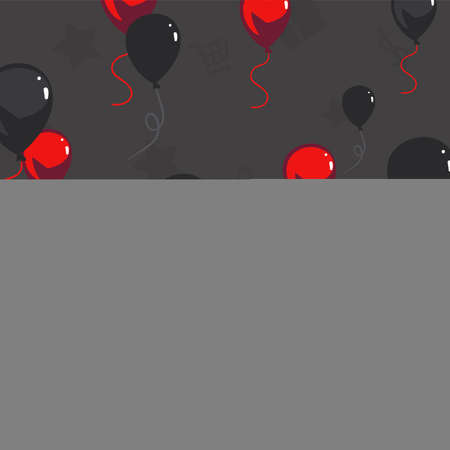 pattern of balloons heliumのイラスト素材