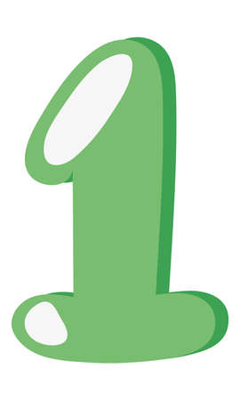 green number oneのイラスト素材