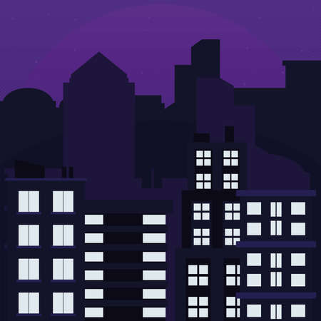 city buildings landscapeのイラスト素材