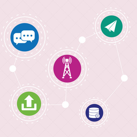 communication icons design