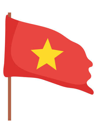 vietnam flag iconのイラスト素材