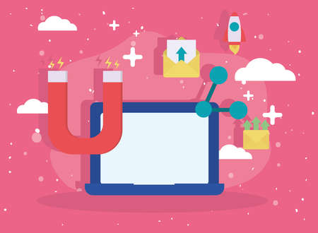 beautiful marketing invitationのイラスト素材