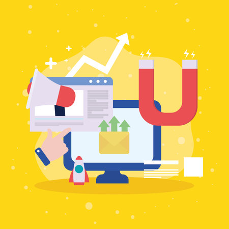 cute marketing posterのイラスト素材